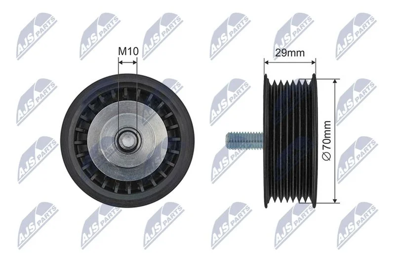 Deflection/Guide Pulley, V-ribbed belt NTY RNK-PS-005