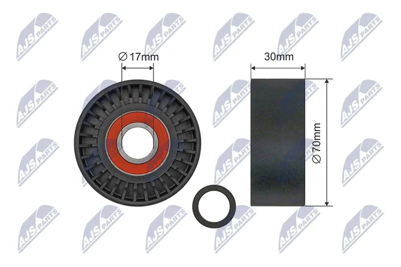 Tensioner Pulley, V-ribbed belt NTY RNK-PS-006