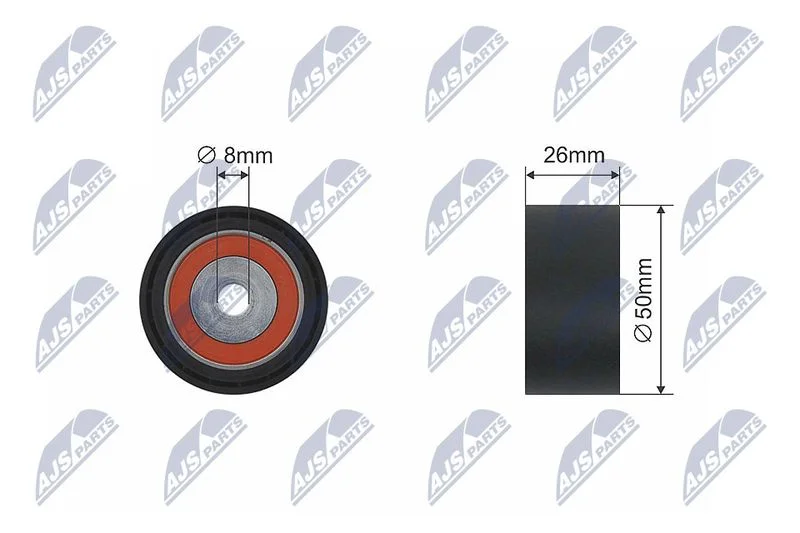 Deflection/Guide Pulley, V-ribbed belt NTY RNK-RE-015