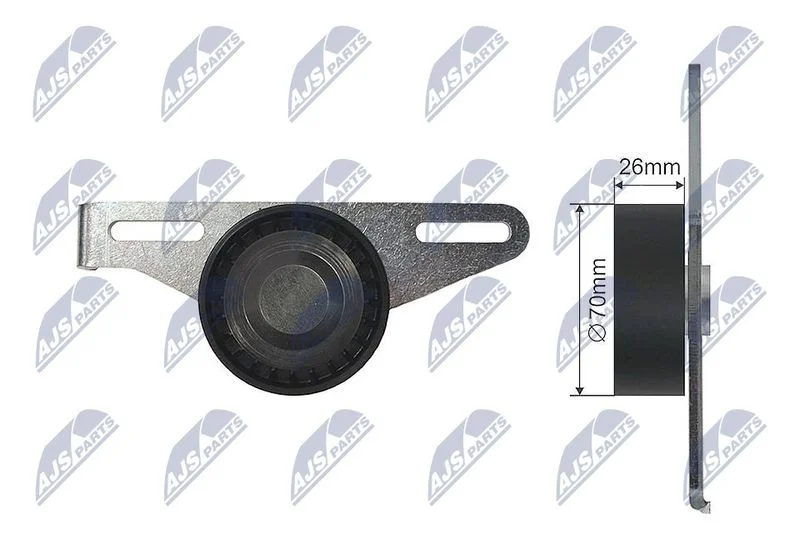 Tensioner Pulley, V-ribbed belt NTY RNK-RE-022