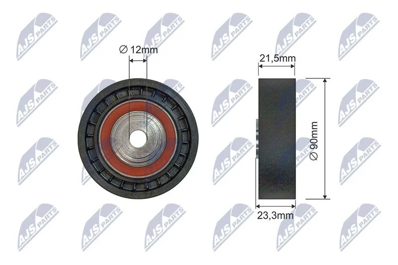 Tensioner Pulley, V-ribbed belt NTY RNK-TY-041