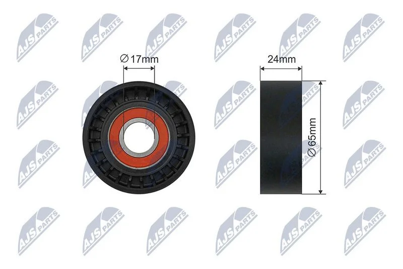 Tensioner Pulley, V-ribbed belt NTY RNK-VV-018
