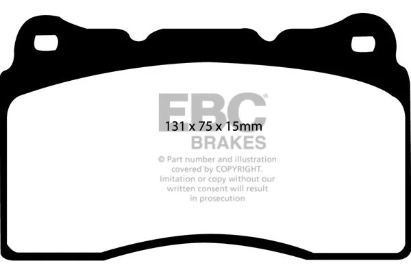 Stabdžių trinkelių rinkinys, diskinis stabdys EBC Brakes DP41210R