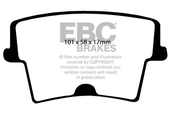 Stabdžių trinkelių rinkinys, diskinis stabdys EBC Brakes DP41722R