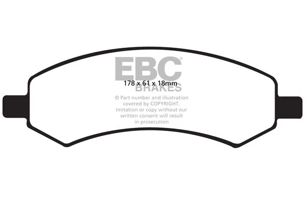 Stabdžių trinkelių rinkinys, diskinis stabdys EBC Brakes DP41738R