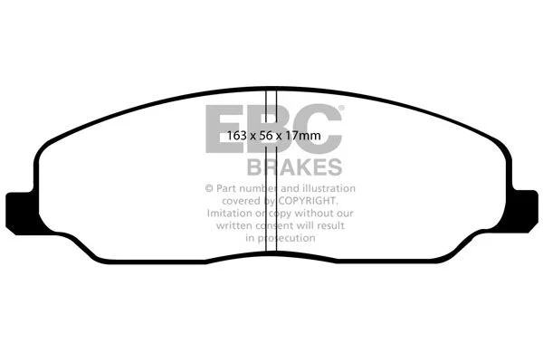Stabdžių trinkelių rinkinys, diskinis stabdys EBC Brakes DP41740R