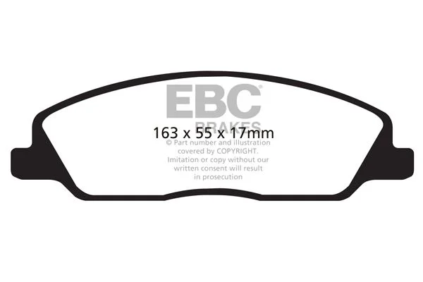 Stabdžių trinkelių rinkinys, diskinis stabdys EBC Brakes DP41869R