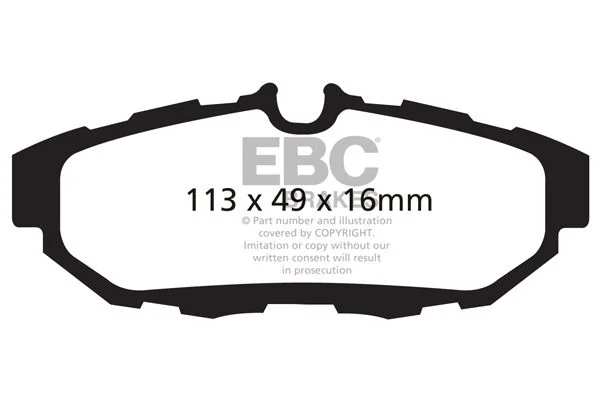 Stabdžių trinkelių rinkinys, diskinis stabdys EBC Brakes DP41870R