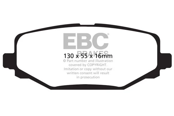 Stabdžių trinkelių rinkinys, diskinis stabdys EBC Brakes DP41889R