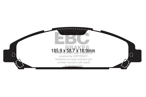 Stabdžių trinkelių rinkinys, diskinis stabdys EBC Brakes DP43039R