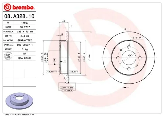 Brake Disc BREMBO 08.A328.10
