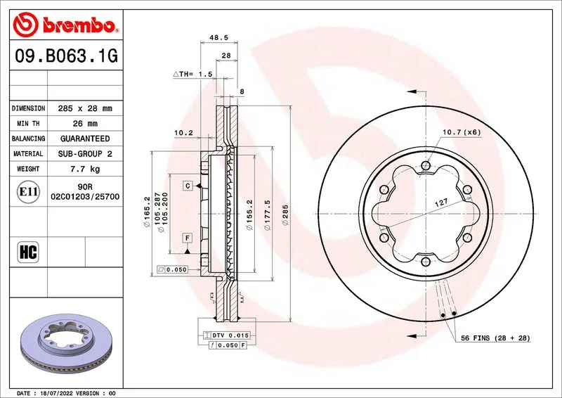 Brake Kit, disc brake BREMBO KT 10 039