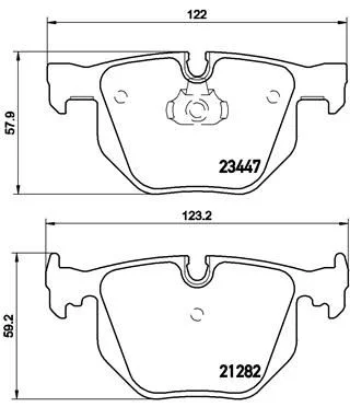 Brake Pad Set, disc brake BREMBO P 06 029