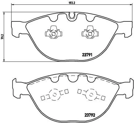 Sada brzdových platničiek, kotúčová brzda BREMBO P 06 047
