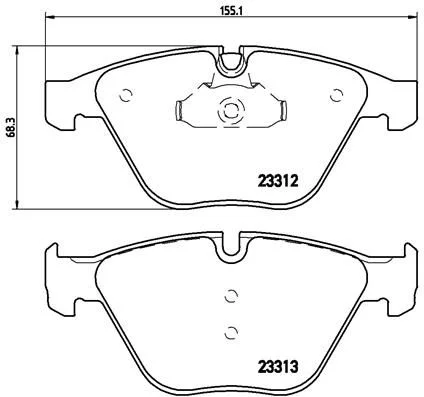 Brake Pad Set, disc brake BREMBO P 06 054X