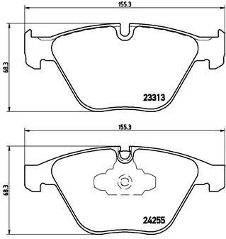Sada brzdových platničiek, kotúčová brzda BREMBO P 06 055X
