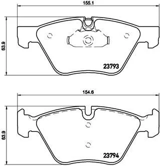 Brake Pad Set, disc brake BREMBO P 06 057X