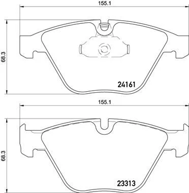 Sada brzdových platničiek, kotúčová brzda BREMBO P 06 081
