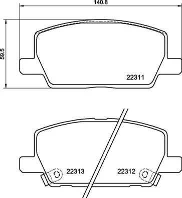 Sada brzdových platničiek, kotúčová brzda BREMBO P 07 012