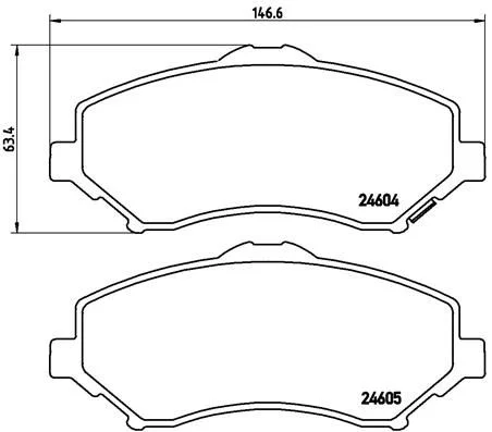 Sada brzdových platničiek, kotúčová brzda BREMBO P 11 022