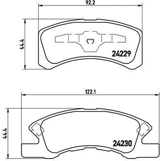 Sada brzdových platničiek, kotúčová brzda BREMBO P 16 011