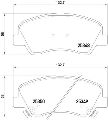 Brake Pad Set, disc brake BREMBO P 18 025