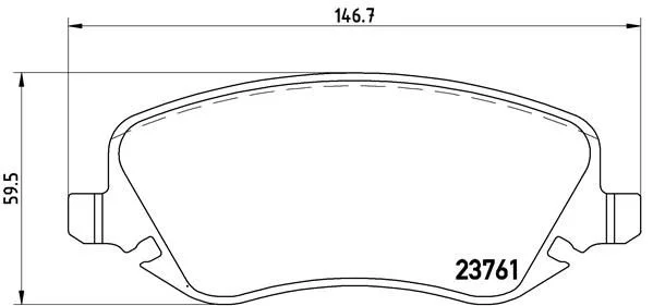 Sada brzdových platničiek, kotúčová brzda BREMBO P 23 088