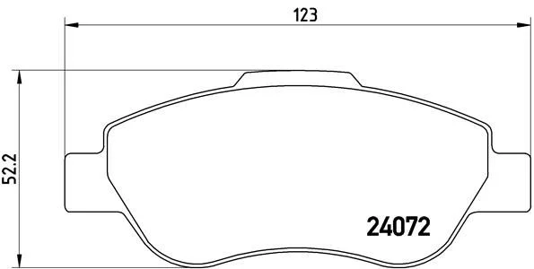 Sada brzdových platničiek, kotúčová brzda BREMBO P 23 097