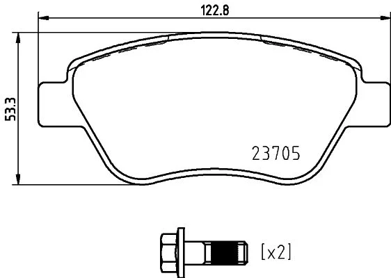 Sada brzdových platničiek, kotúčová brzda BREMBO P 23 169