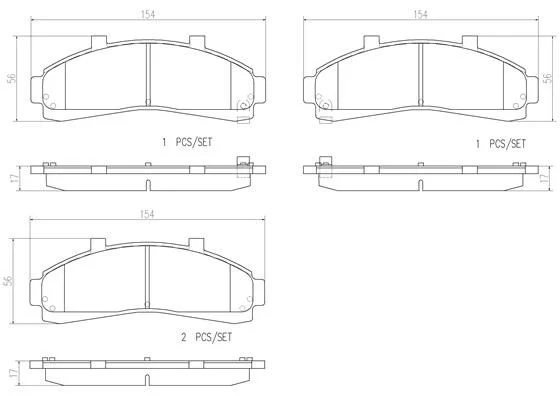 Sada brzdových platničiek, kotúčová brzda BREMBO P 24 041