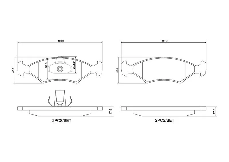 Sada brzdových platničiek, kotúčová brzda BREMBO P 24 043