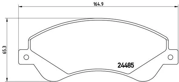 Sada brzdových platničiek, kotúčová brzda BREMBO P 24 065