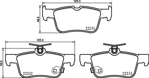 Sada brzdových platničiek, kotúčová brzda BREMBO P 24 217