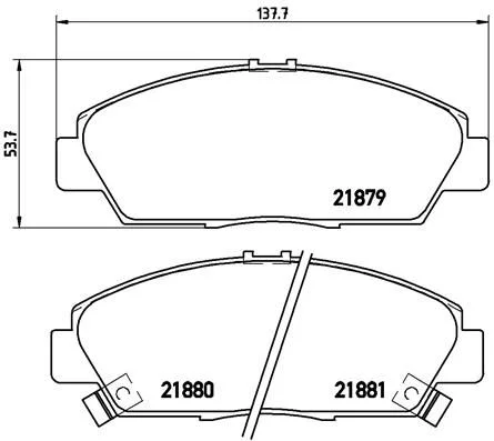 Sada brzdových platničiek, kotúčová brzda BREMBO P 28 021