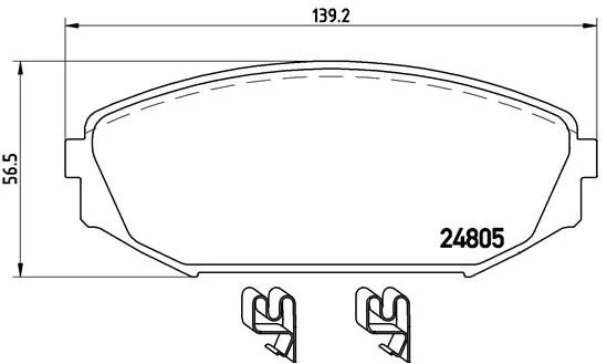Brake Pad Set, disc brake BREMBO P 28 049