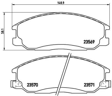 Sada brzdových platničiek, kotúčová brzda BREMBO P 30 013