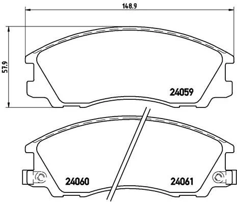 Sada brzdových platničiek, kotúčová brzda BREMBO P 30 017