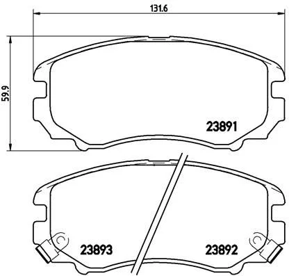 Sada brzdových platničiek, kotúčová brzda BREMBO P 30 018X