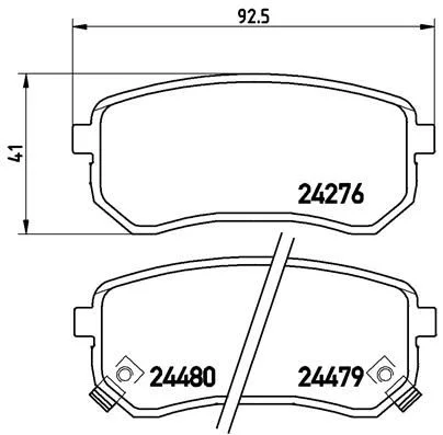 Sada brzdových platničiek, kotúčová brzda BREMBO P 30 033
