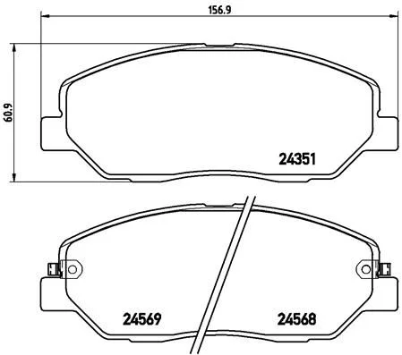 Sada brzdových platničiek, kotúčová brzda BREMBO P 30 036