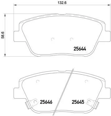Sada brzdových platničiek, kotúčová brzda BREMBO P 30 066