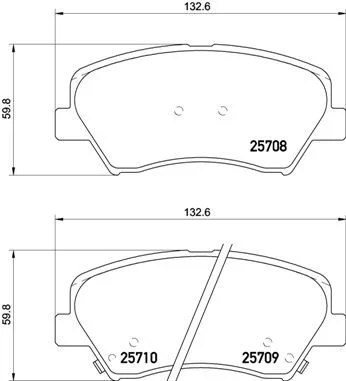 Sada brzdových platničiek, kotúčová brzda BREMBO P 30 073X
