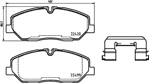 Brake Pad Set, disc brake BREMBO P 30 084
