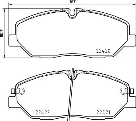 Brake Pad Set, disc brake BREMBO P 30 090