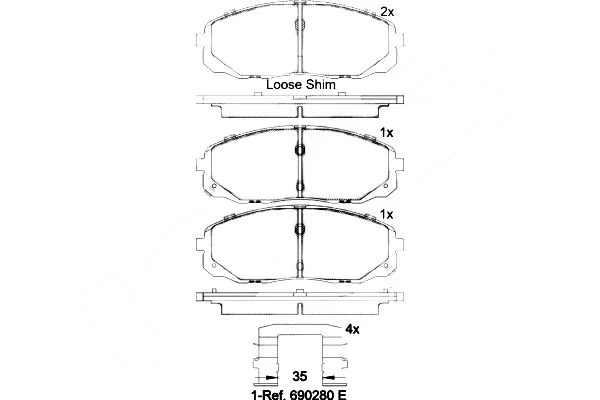 Sada brzdových platničiek, kotúčová brzda BREMBO P 30 095
