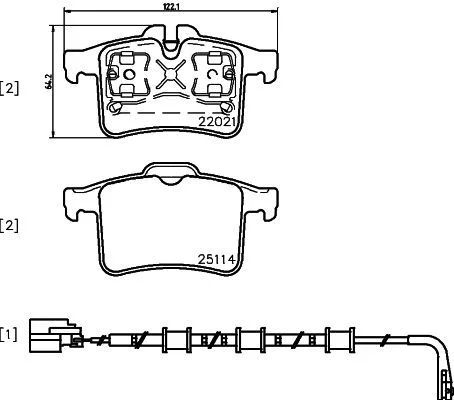 Brake Pad Set, disc brake BREMBO P 36 034