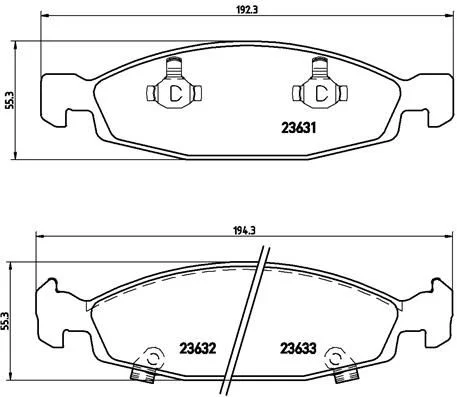 Sada brzdových platničiek, kotúčová brzda BREMBO P 37 005