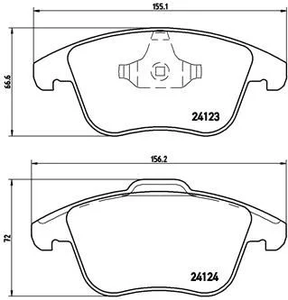 Sada brzdových platničiek, kotúčová brzda BREMBO P 44 020X
