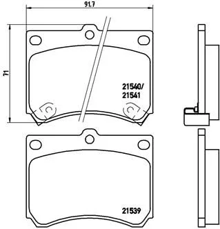 Sada brzdových platničiek, kotúčová brzda BREMBO P 49 011