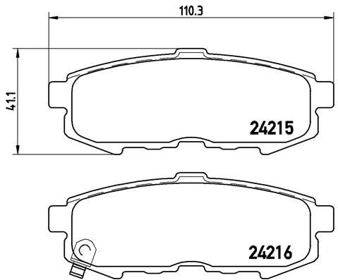 Brake Pad Set, disc brake BREMBO P 49 042